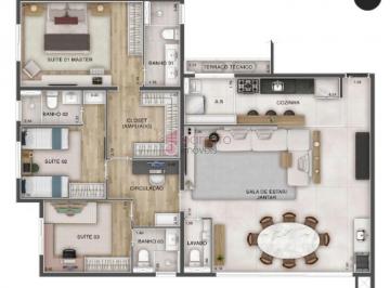 Apartamento · 130m² · 3 Quartos · 3 Vagas · APARTAMENTO NOVO COM 03 SUÍTES À VENDA NO CONDOMÍNIO ESSENCE BY TEBAS - ELOY CHA