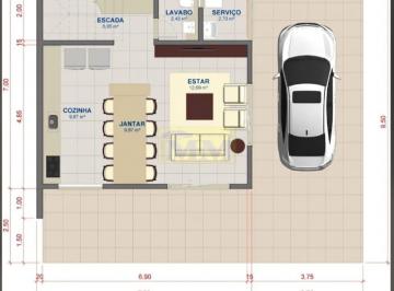 Casa · 118m² · 3 Quartos · 1 Vaga · Sobrado 3 quartos com Suíte em Construção no Cajuru