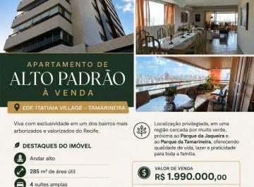 Apartamento à venda no ITATIAIA VILLAGE, JAQUEIRA, Recife, PE · Apartamento à venda no ITATIAIA VILLAGE, JAQUEIRA, Recife, PE