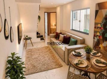 Sala · Cobertura com 2 dormitórios à venda, 110 m² por R$ 440.000,00 - Vila Humaitá - Santo André/SP