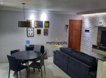 Sala Estar/Jantar · Cobertura com 2 dormitórios à venda, 90 m² por R$ 490.000,00 - Vila Eldízia - Santo André/SP