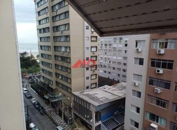 Apartamento de 2 quartos, Santos · Santos Gonzaga na quadra da praia com vista parcial do mar !!!