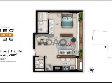 imagem-1 · Ágio Geo 136 , Stúdio , Ágio Studio com 1 Quarto(s) à Venda por R$ 615013.94 no setor Setor Marista