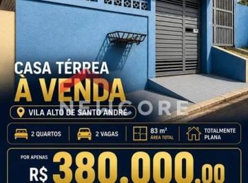 Casa · 83m² · 2 Quartos · 2 Vagas · Casa em Rua Olimpo - Jardim Santo Antônio - Santo André/SP