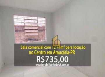 cdee09ab7cefc03958dbb1cd651f68e19b5ec2b9 · Sala Comercial com 12,74m² no Centro em Araucária-PR - Locação por R$735,00