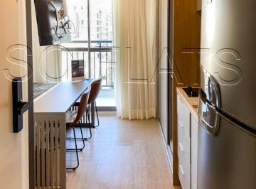 Apartamento · 25m² · 1 Quarto · Studio mobiliado em Moema ao lado do metrô com varanda e lazer completo