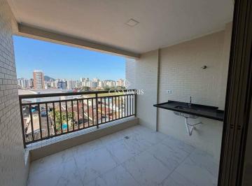Apartamento · 70m² · 2 Quartos · 1 Vaga · Apartamento com 2 dormitórios (1 suíte) e varanda gourmet – Aviação, Praia Grande/SP