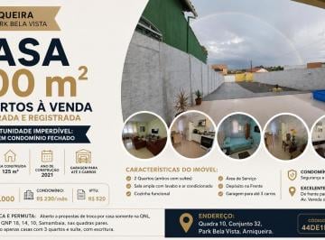 Casa de 2 quartos, Águas Claras · Casa Escriturada à Venda em Arniqueiras | 400 m² | 2 Suítes | Condomínio Fechado | R$ 699 Mil