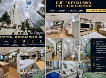 Apartamento de 3 quartos, Águas Claras · Apartamento Duplex à Venda em Águas Claras Norte | 3 Suítes | 120m² | 2 Vagas | Reformado