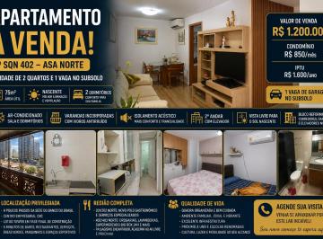 Apartamento de 2 quartos, Brasília · Apartamento SQN 402 Asa Norte | 2 Quartos | Vaga Subsolo | Elevador | Reformado | Nascente
