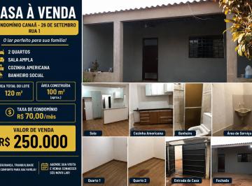 Casa de 2 quartos, Vicente Pires · Casa à Venda no 26 de Setembro | 2 Quartos | Condomínio Canaã | 120m² | R$ 250 Mil