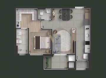 Apartamento · 59m² · 1 Quarto · 1 Vaga · Apartamento na planta com 59m², face norte e planta esgotada pela construtora