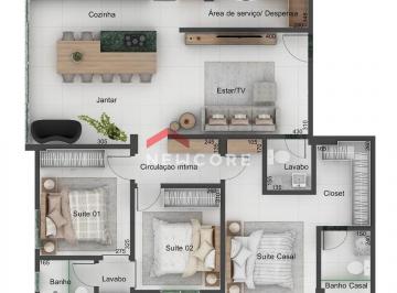 Apartamento · 97m² · 3 Quartos · 2 Vagas · Apartamento em Avenida Mato Grosso - Nossa Senhora Aparecida - Uberlândia/MG