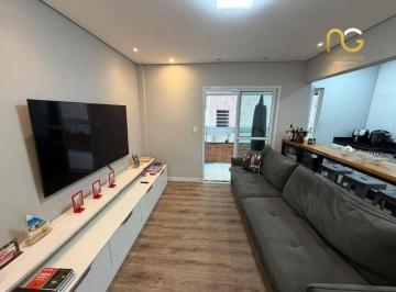 758b6f6525b50a9775fca7e0fa9b2ff7f9a34278 · Apartamento com 2 dormitórios à venda, 63 m² por R$ 510.000,00 - Guilhermina - Praia Grande/SP