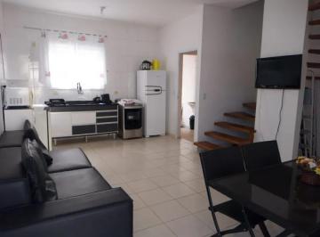 Casa de 2 quartos, Bertioga · Sobrado geminado para venda na Praia de Boraceia possui 63 metros quadrados com 2 suítes