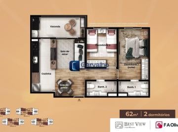 Apartamento · 62m² · 2 Quartos · 2 Vagas · Apartamento 2 Quartos (1 Suíte) com Varanda Gourmet e Lazer Completo – Swiss Par