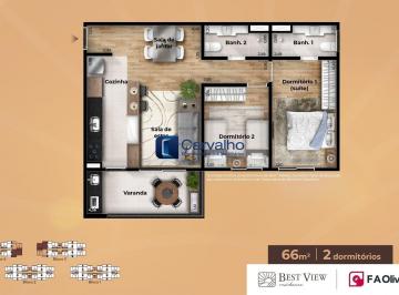 Apartamento · 66m² · 2 Quartos · 2 Vagas · Swiss Park – Apartamento 2 Dormitórios com Suite