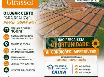 Terreno · 160m² · Terrenos Residenciais e Comerciais no Jardim Girassol em Mirassol - SP.