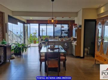 Foto 01 · Casa Nova à Venda no Ville de Montagne, Nova Lima | 4 Quartos, Vista Definitiva, Terraço Panorâmico