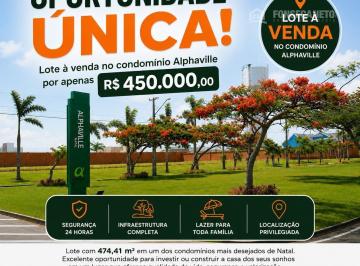 Terreno · 474m² · Terreno a venda com 474m2 no Condomimio Alphaville Natal!