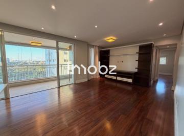 Apartamento · 110m² · 2 Quartos · 2 Vagas · Apartamento de luxo para locação no Jardim Monte Kemel, São Paulo-SP: 2 quartos, 1 suíte, 1 sala, 3