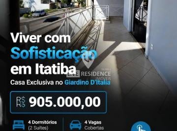 Casa · 250m² · 3 Quartos · 4 Vagas · Casa para venda em Giardino D' Itália de 250.00m² com 3 Quartos, 1 Suite e 4 Garagens