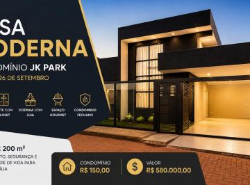 Casa de 3 quartos, Vicente Pires · Casa à Venda no Condomínio JK Park | 3 Quartos | Suíte | Condomínio Fechado | 200 m²