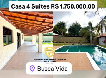 Casa de 4 quartos, Camaçari · Casa a venda 5/4 sendo 4 suítes em Busca Vida