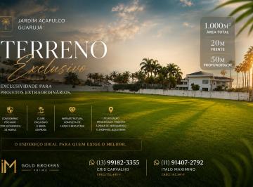 Terreno de 5 quartos, Guarujá · Terreno à venda no Jardim Acapulco Guarujá 1.000 m² Excelente localização