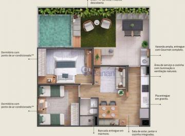Apartamento · 71m² · 2 Quartos · 2 Vagas · Apartamento em Sítios de Recreio Colina, Indaiatuba/SP de 71m² 2 quartos à venda por R$ 477.000,00