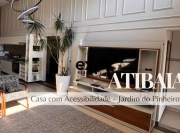 Casa · 300m² · 5 Quartos · 4 Vagas · Casa térrea em Atibaia no Jardim dos Pinheiros - 5 Suítes e acessibilidade