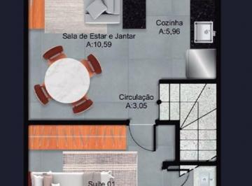 Casa · 41m² · 1 Quarto · 1 Vaga · CASA COM  41,68 m² - TUPI - PRAIA GRANDE SP