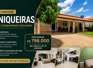 Casa de 4 quartos, Águas Claras · Casa em Condomínio em Arniqueiras com 700m², 3 Quartos, Suíte, Quintal e Pomar por R$ 798 Mil