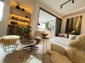Sala integrada ao escritório · Apartamento alto luxo todo montado com vista para o Le Quartier com área de laze