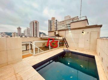5c19c2313e0ed8f14157aa0cbd4b45e94f6aaed3 · Cobertura com 3 dormitórios à venda, 175 m² por R$ 2.000.000,01 - Pompéia - Santos/SP