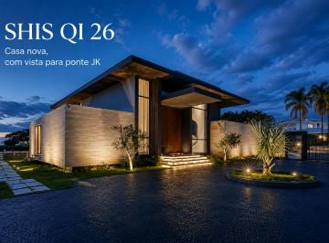 Casa de 5 quartos, Brasília · SHIS QI 26 - Casa Denise Zuba, 5 suítes, vista para a Ponte JK e paisagismo de Fábio Camargo