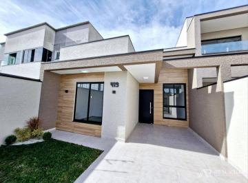 Casa · 68m² · 3 Quartos · 2 Vagas · Casa Nova de Alto Padrão para Locação de 03 Dormitórios no Bairro Gralha Azul em Fazenda Rio Grande 