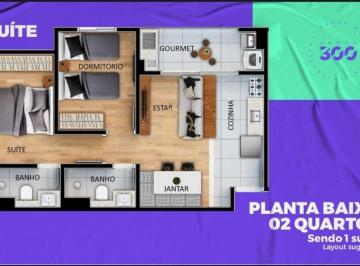 Apartamento · 62m² · 2 Quartos · 1 Vaga · em Centro - Poços de Caldas