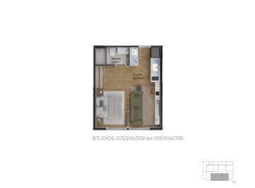 Planta humanizada est dio final 4 - imagem ilustrativa, mobili rio n o inclu do · Apartamento 1 quarto em Centro, Florianópolis | Pace