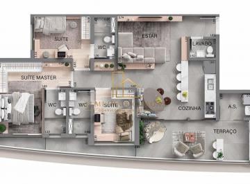 Apartamento · 114m² · 3 Quartos · 2 Vagas · Apartamento à Venda no Oasis Home Resort (Alphagran) | 114 m² | 3 Suítes | Vista Permanente para a M