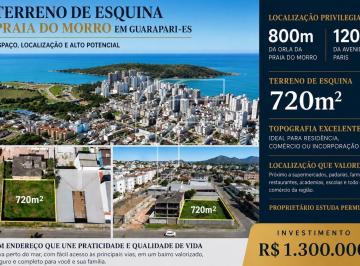 Foto 01 · Terreno de esquina à venda a poucos passos da Orla da Praia do Morro, Guarapari-ES com 720m² de área