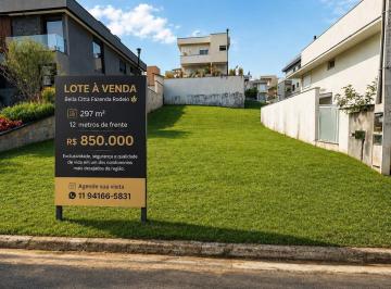 Foto 01 · Terreno plano para venda com 297m² no Condomínio Bella Città Fazenda Rodeio.