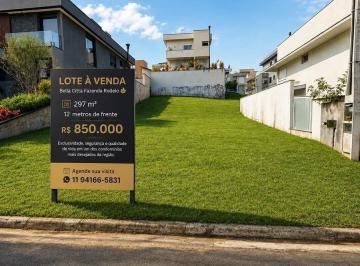 Foto 01 · Terreno plano para venda com 297m² no Condomínio Bella Città Fazenda Rodeio.