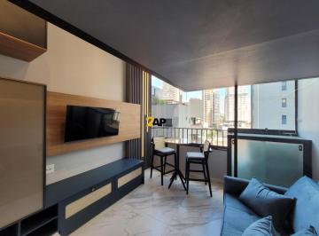 Apartamento · 25m² · 1 Quarto · Studio mobiliado para locação no Brooklin: 1 quarto, 1 banheiro, 25m² de área