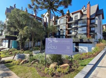 Apartamento novo, com 2 dormitórios (1 suíte), banho social, living com terraço, · Apartamento de 2 dormitórios 55,39m² em Gramado, a 5 minutos da Rua Coberta