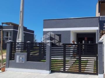 Casa · 60m² · 2 Quartos · 1 Vaga · Casa geminada 2 dormitórios, banheiro social, living integrado, mobiliada e churrasqueira a 1 quadr