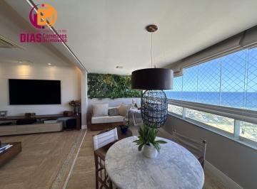 Apartamento · 207m² · 3 Quartos · 4 Vagas · Alugo Apartamento mobiliado com 207m2, varanda gourmet vista mar, 3 suítes, 4 vagas, total infraestr