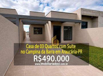 03c15605a7959d3dbe6c28849ee3e5a5d7e29b5e · Casa de 03 Quartos com suíte no Campina da Barra em Araucária-PR  - A venda por R$490.000,00