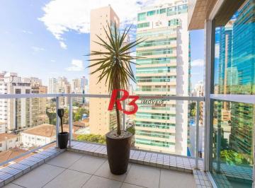 897972188c79477b7d056a5f67a49e7fc6b71e4f · Apartamento Duplex com 2 dormitórios para alugar, 121 m² por R$ 9.300,00/mês - Gonzaga - Santos/SP