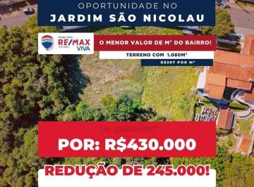 Terreno · 1080m² · Terreno para venda em Jd. São Nicolau de 1080.00m²